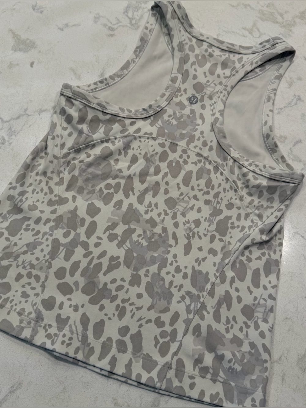 lululemon athletica Light Grey Leopard-Print Racerback Tank